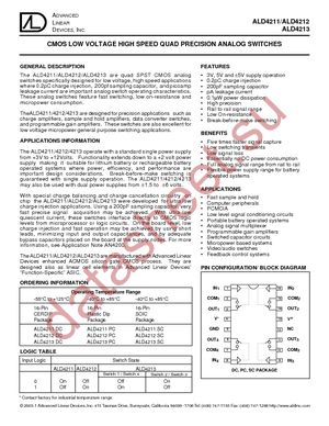 ALD4211PCL datasheet  